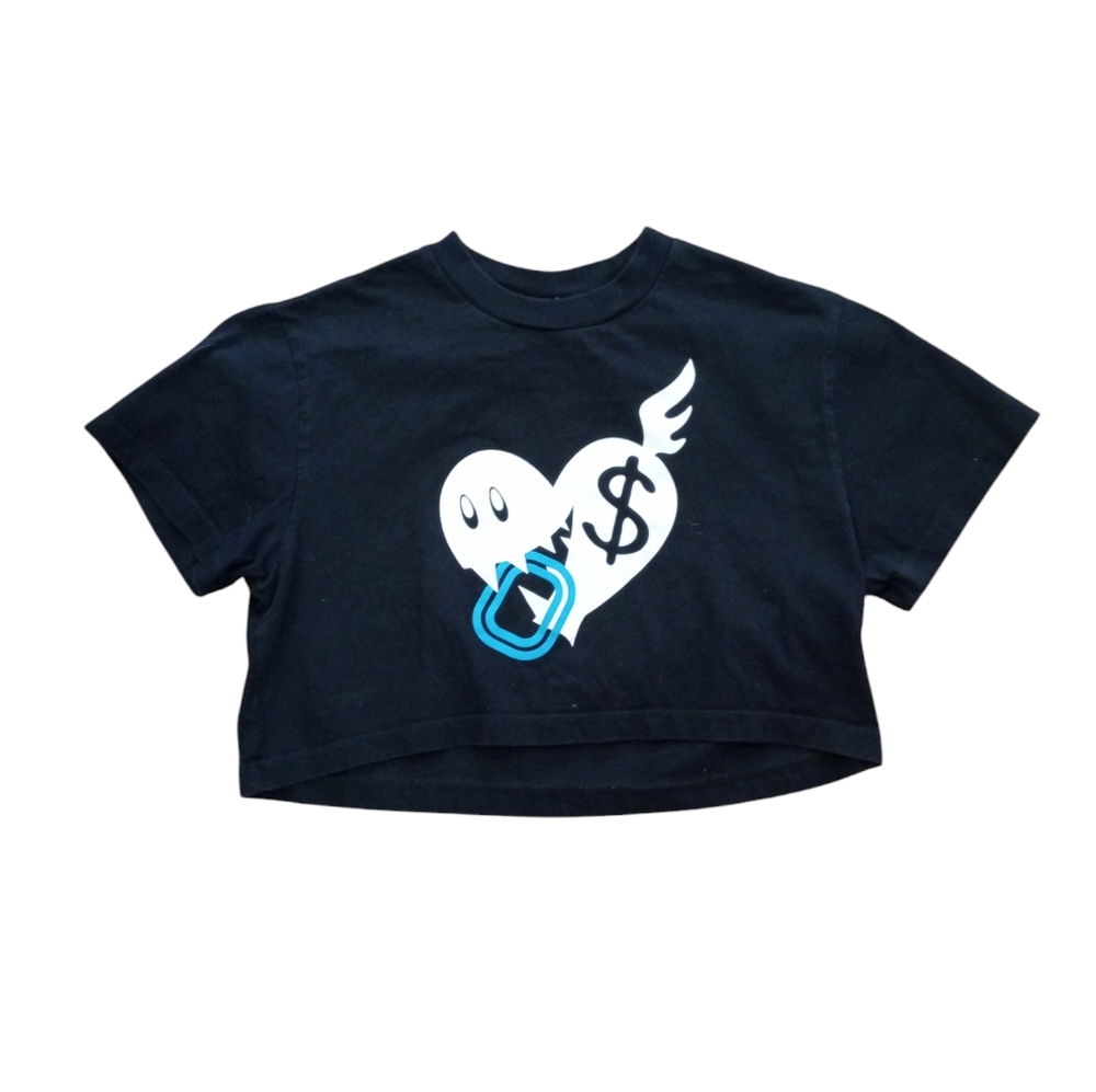 Billionaire Girls club cropped tshirt size M